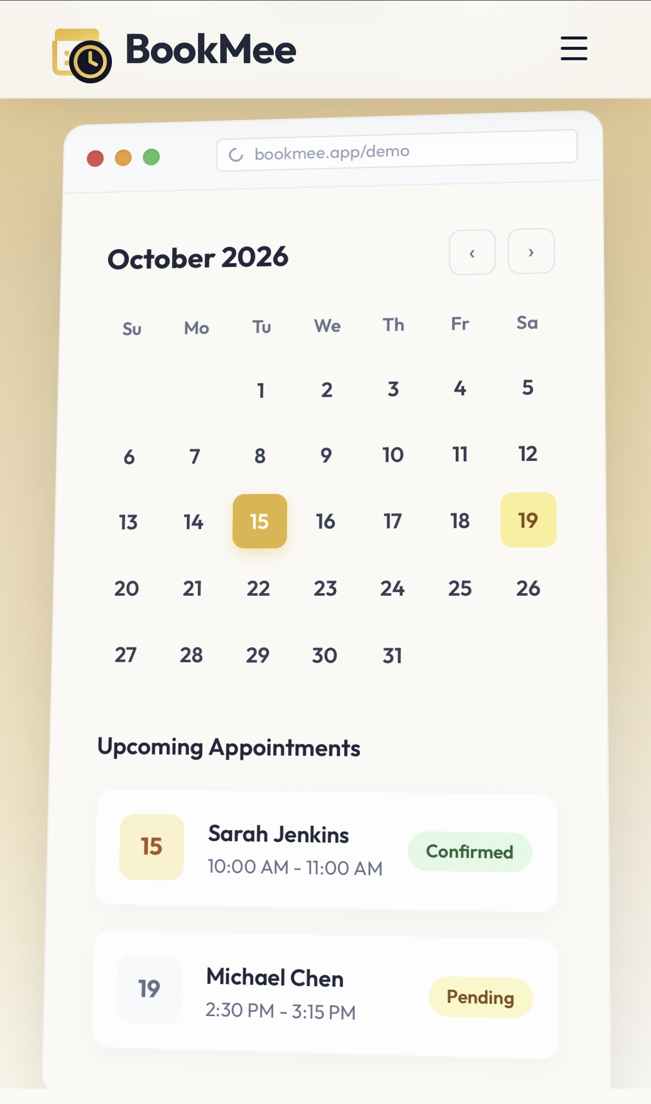 Screenshot 1 of BookMee