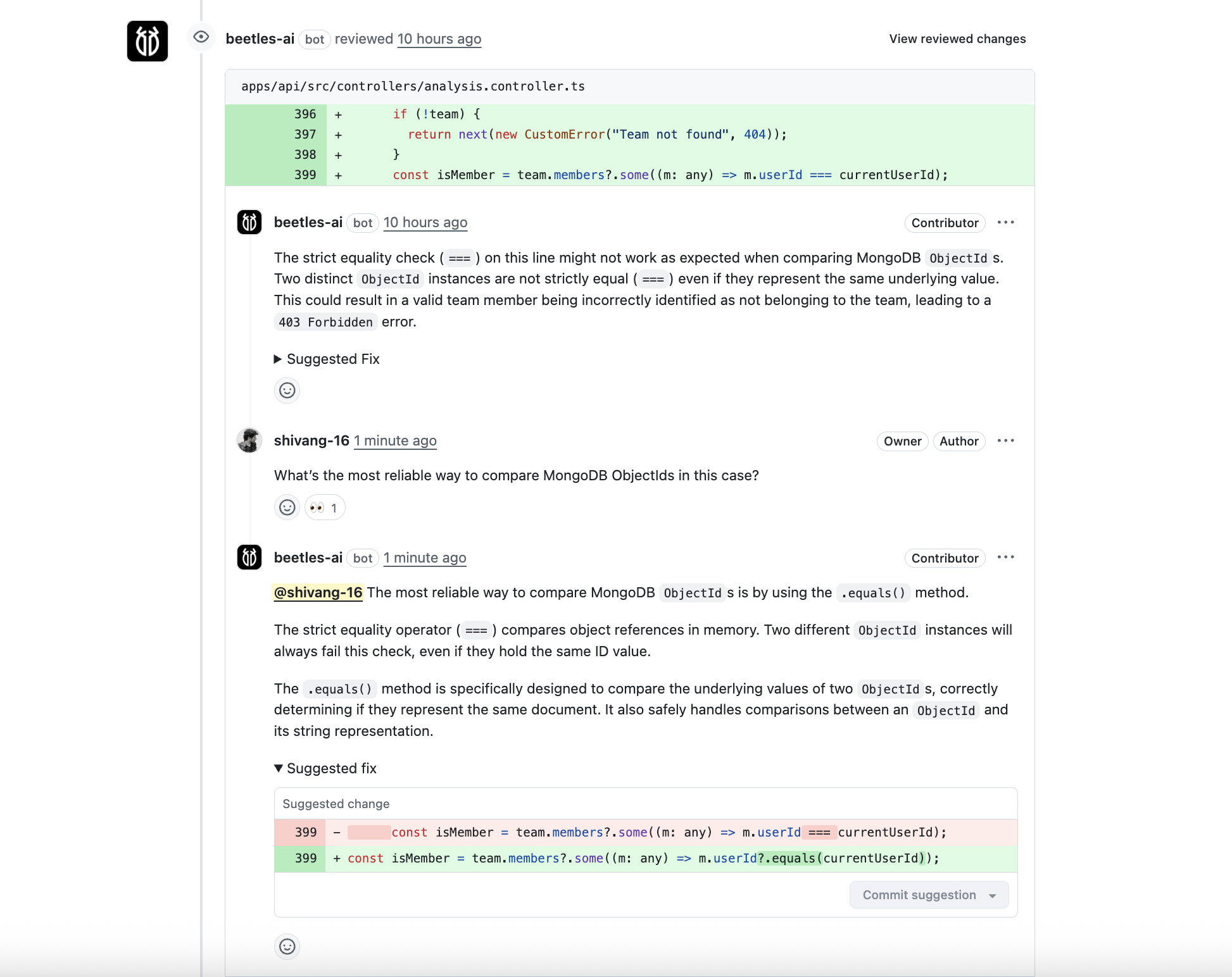 Screenshot 4 of Beetle | AI Code Reviewer