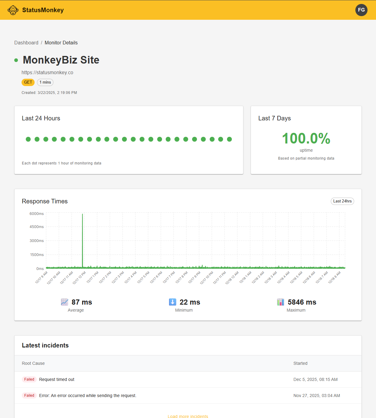 Screenshot 3 of StatusMonkey