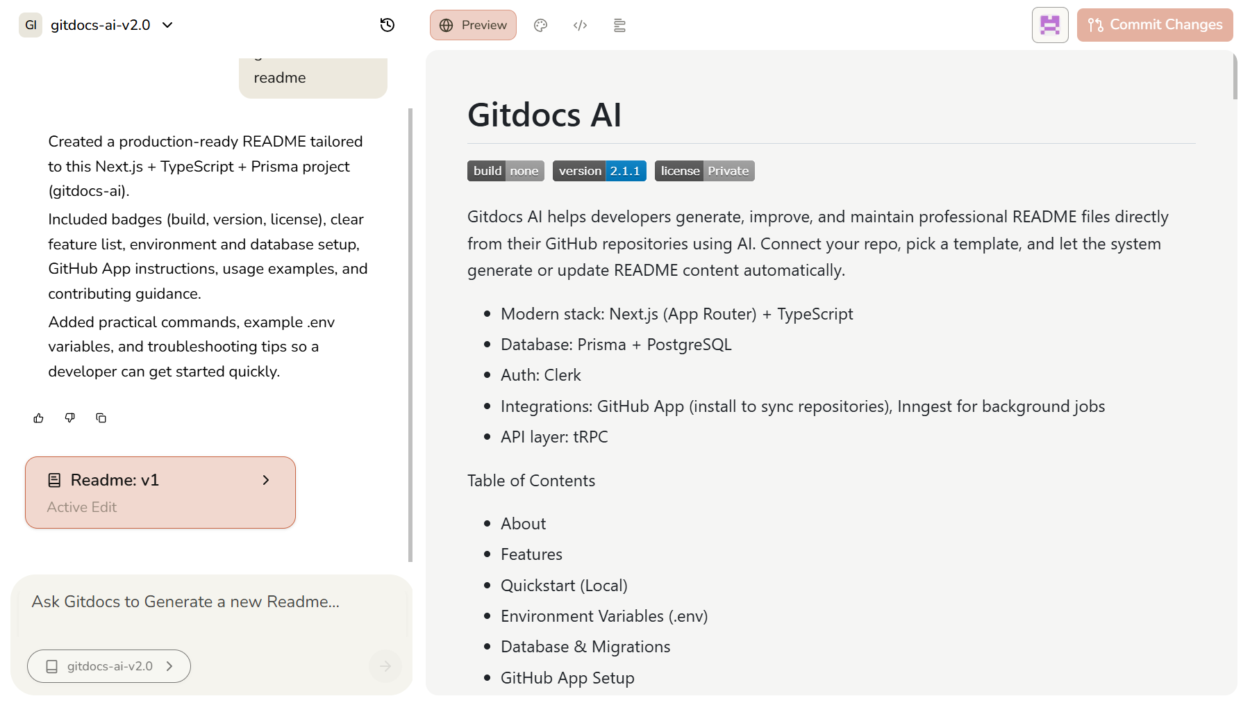 Screenshot 6 of Gitdocs AI