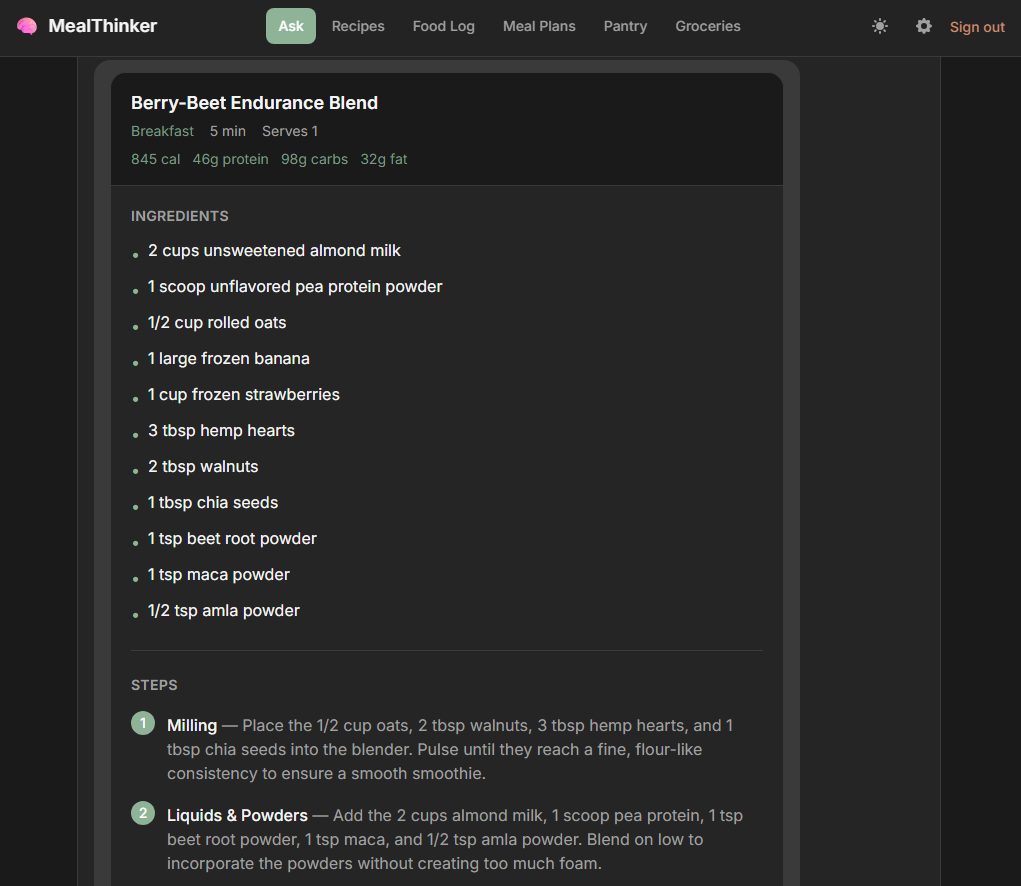 Screenshot 2 of MealThinker