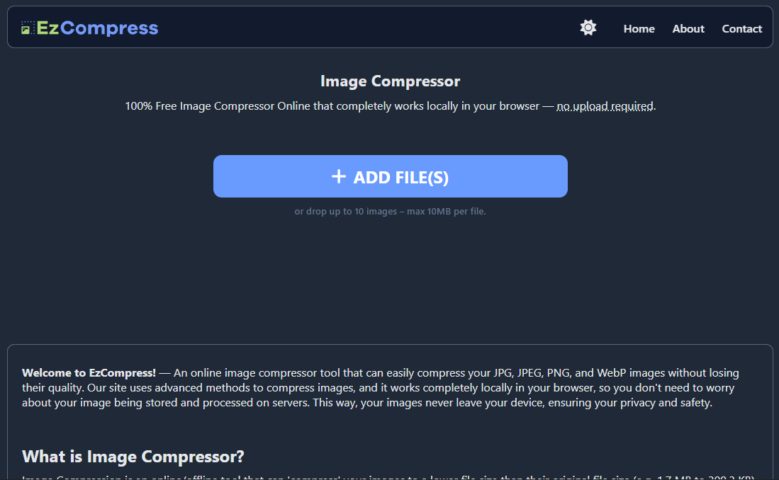 Screenshot 3 of Image Compressor Online - EzCompress