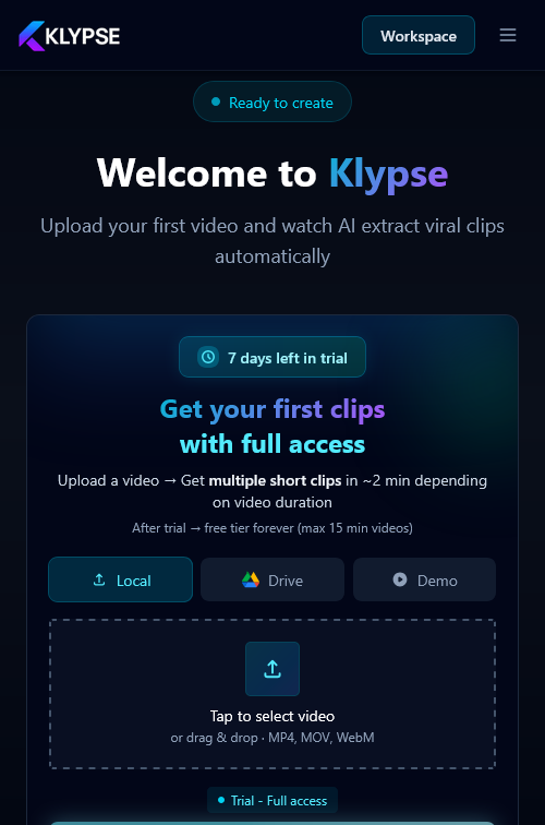 Screenshot 1 of Klypse.app