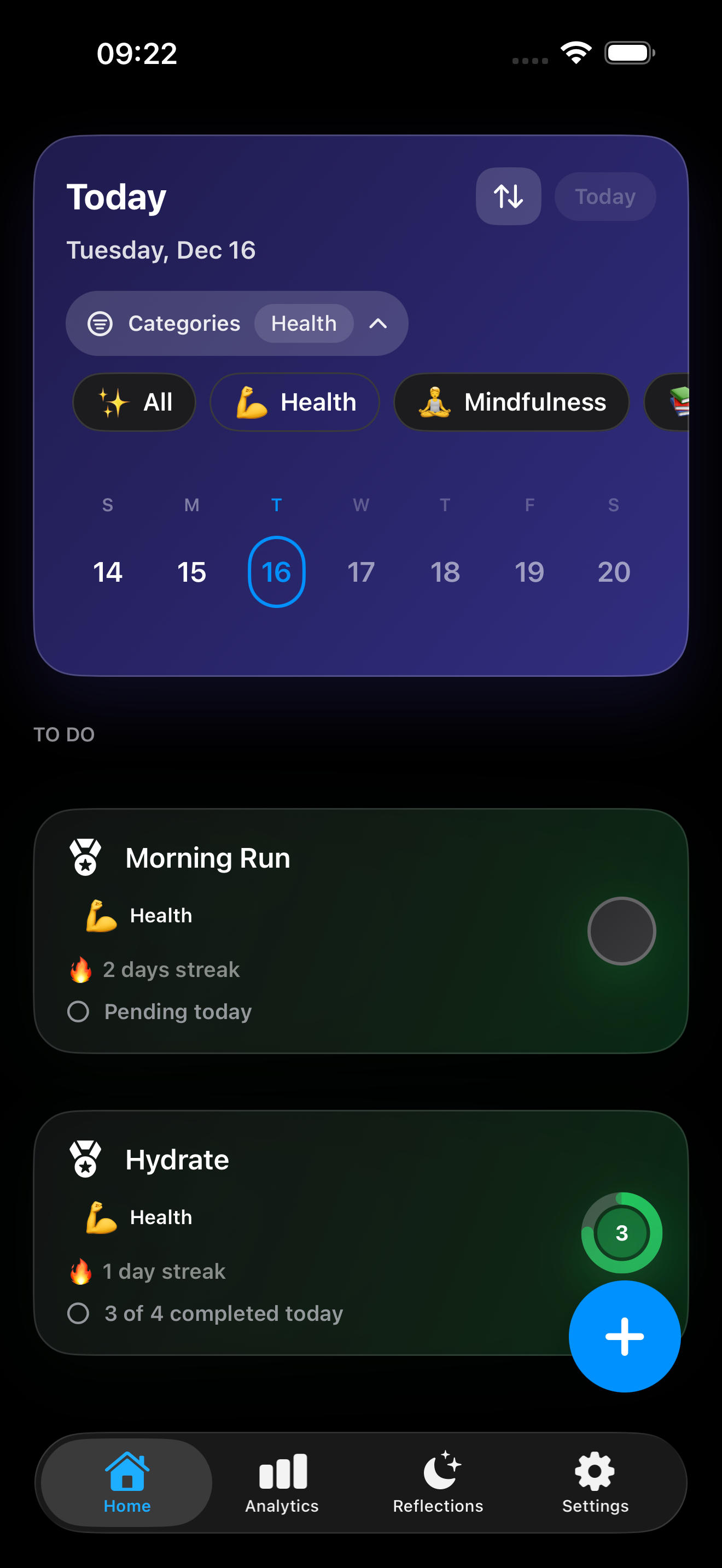 Screenshot 2 of Momentum - Daily Habit Tracker App