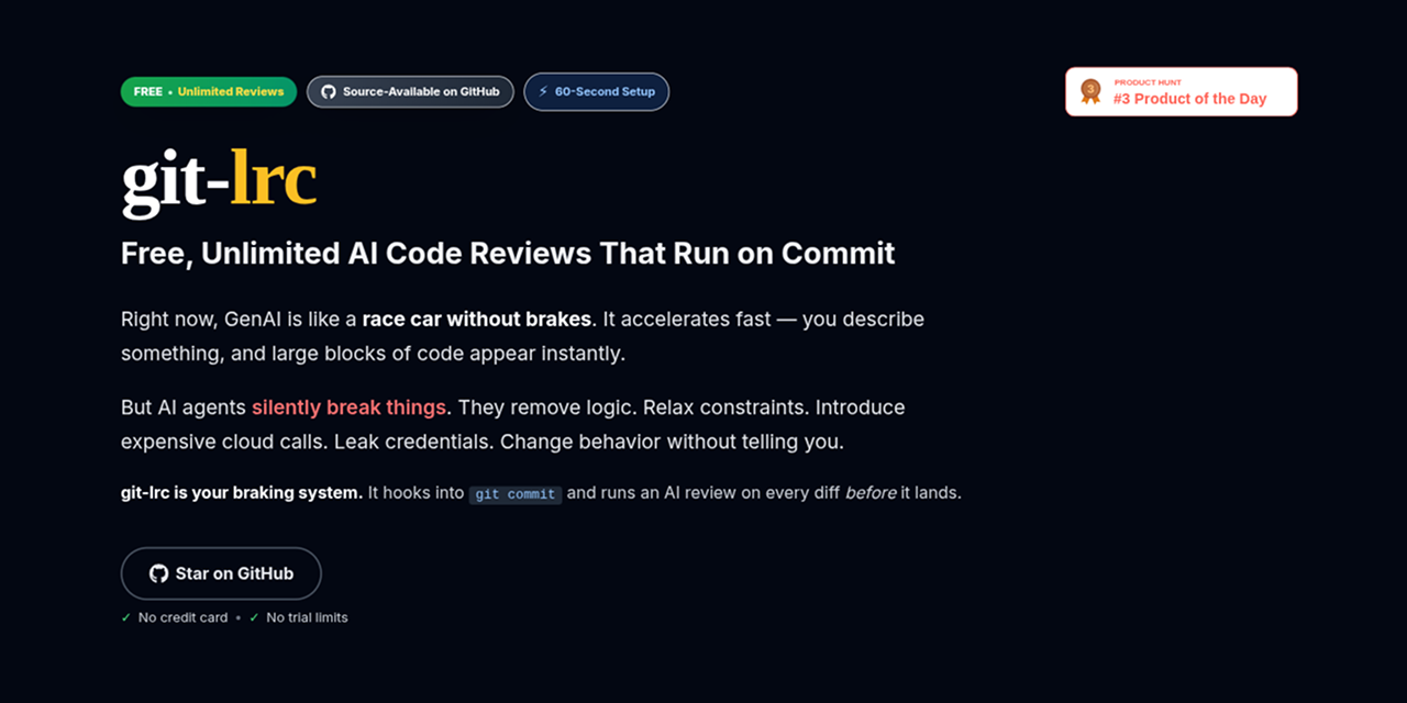 Screenshot 1 of git-lrc