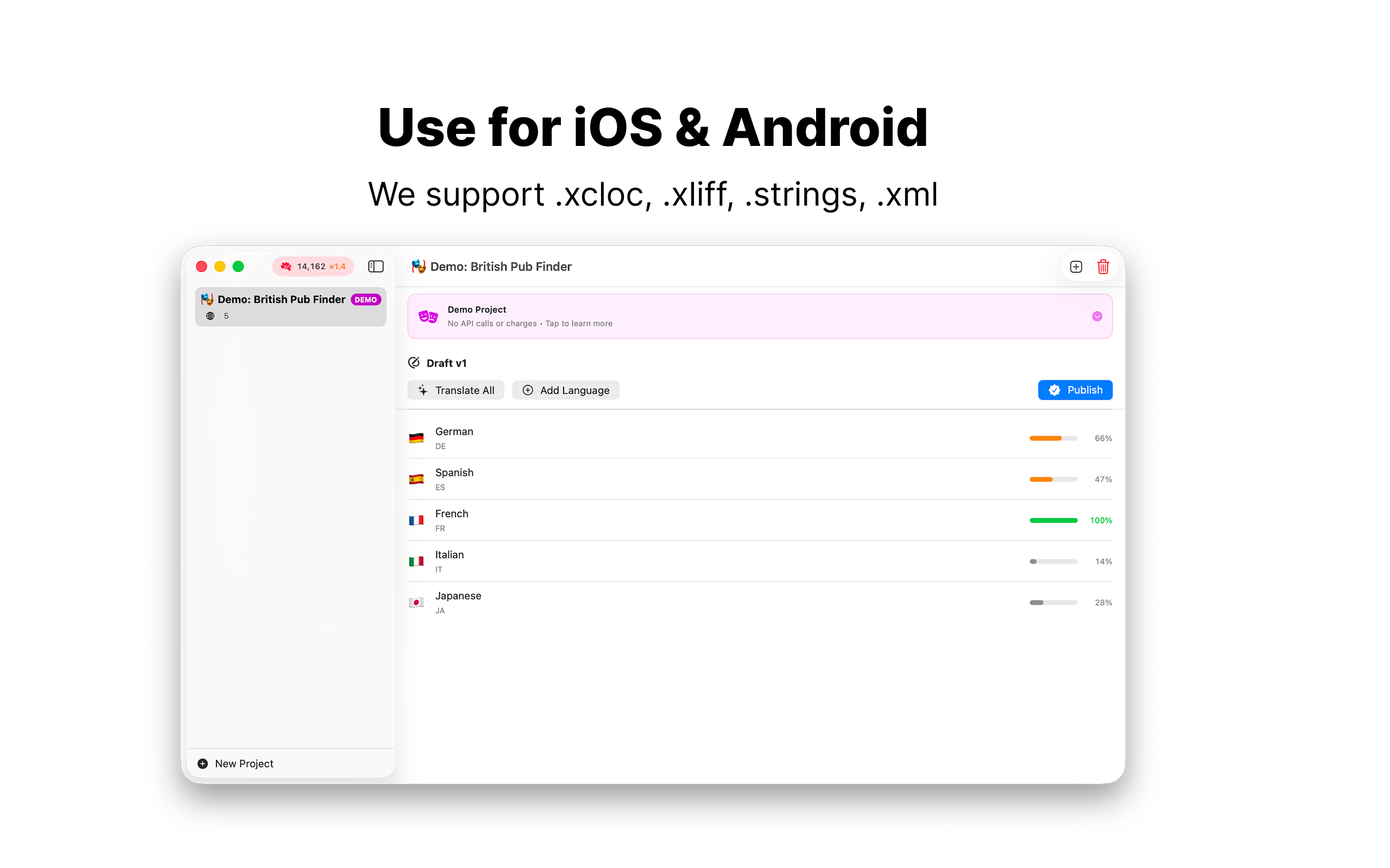 Screenshot 5 of xcLocalize – AI Translator
