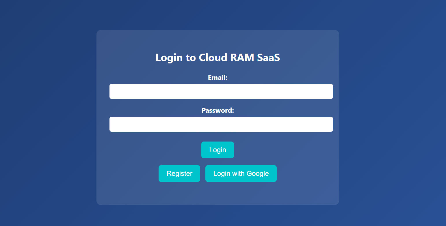 Screenshot 2 of CloudRAMSaaS