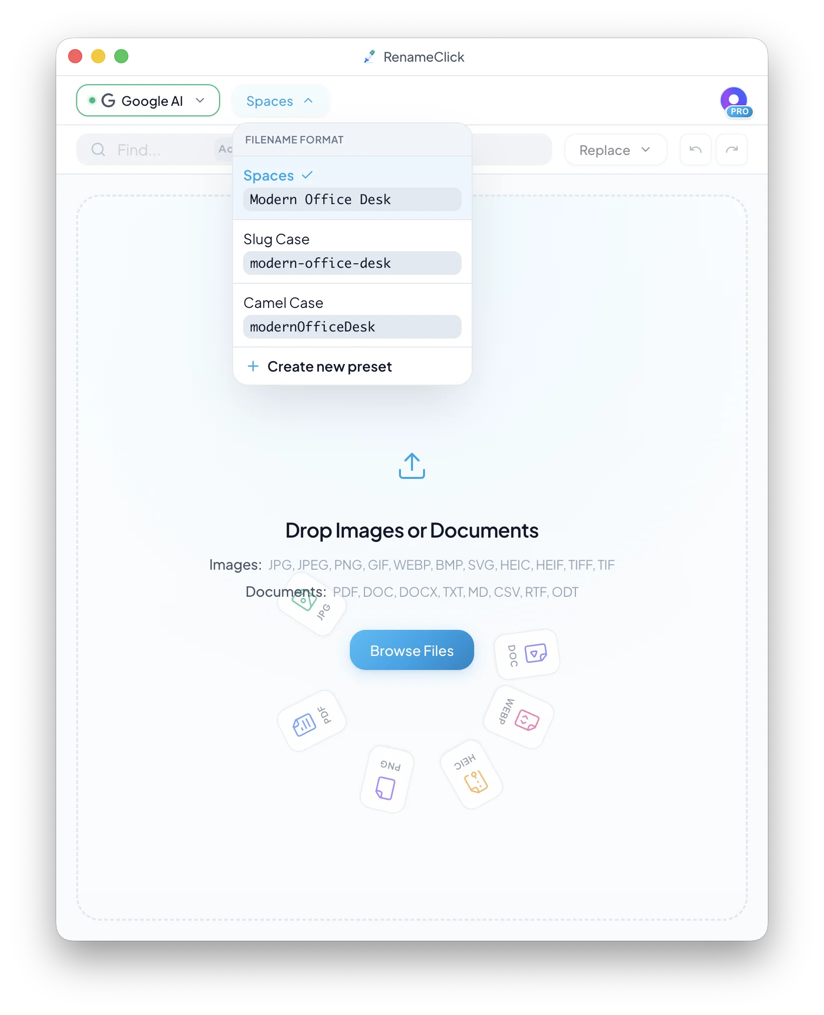 Screenshot 3 of RenameClick – Offline AI File Renamer