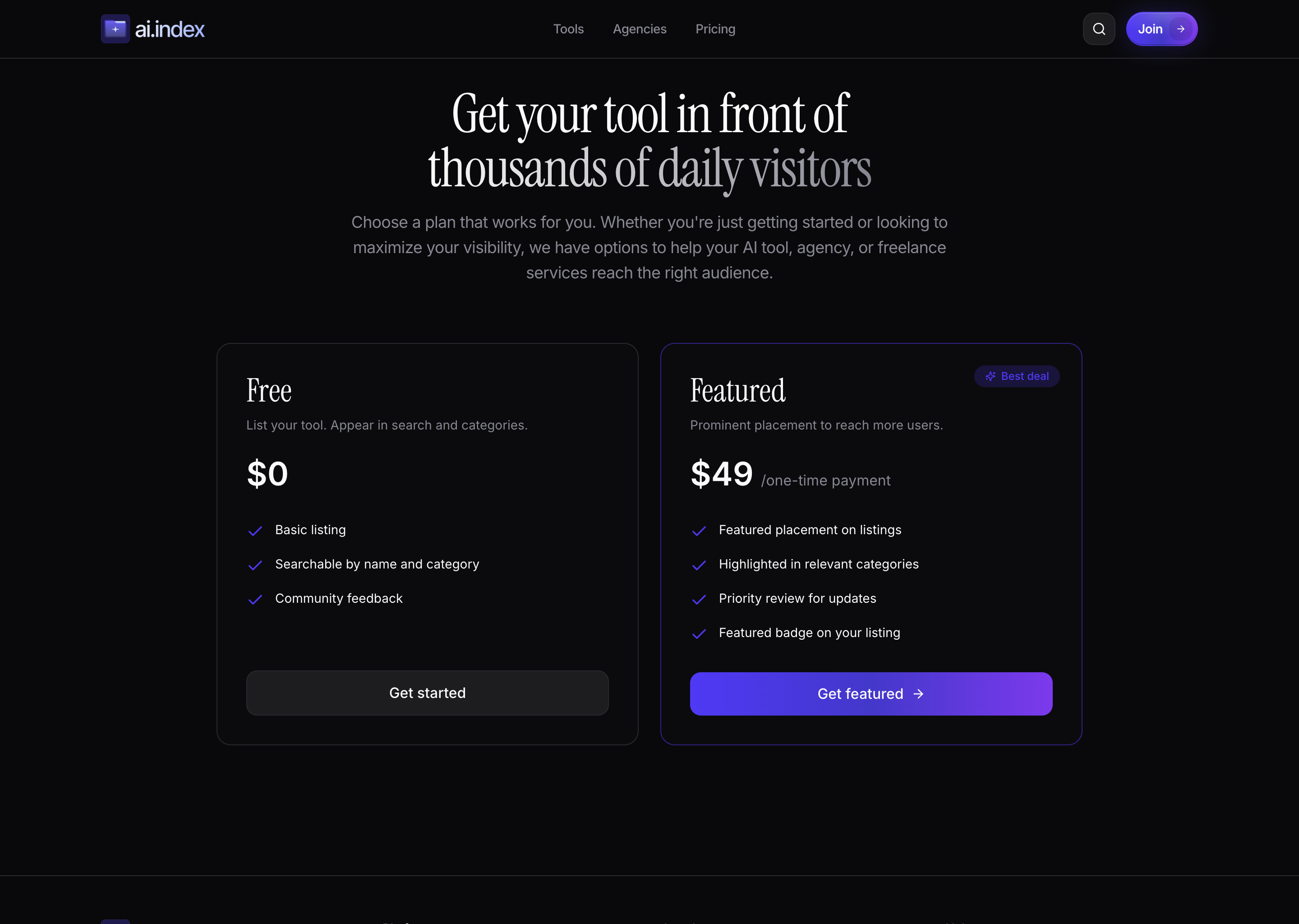 Screenshot 2 of AI Index