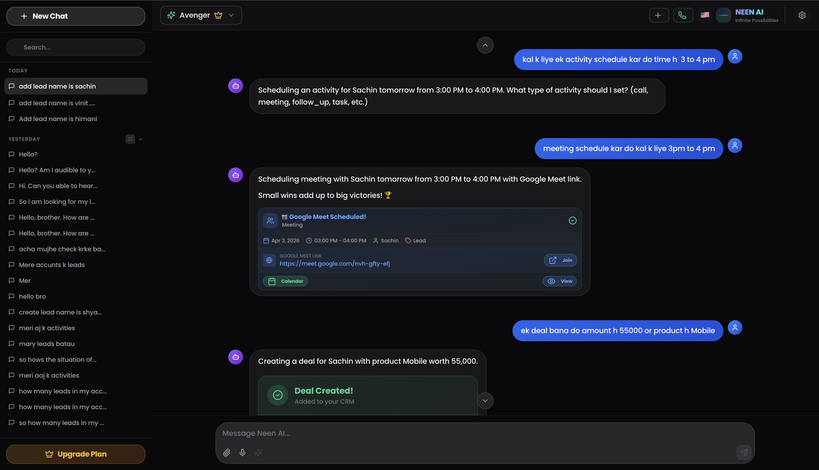 Screenshot 3 of NeeN AI CRM