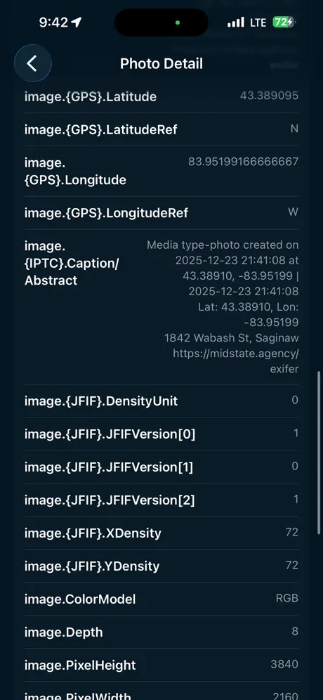 Screenshot 5 of EXIFer Pro: GPS Timestamp EXIF App