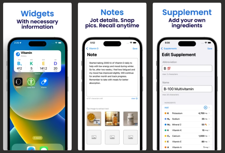 Screenshot 3 of Vitamin tracker for Apple Watch