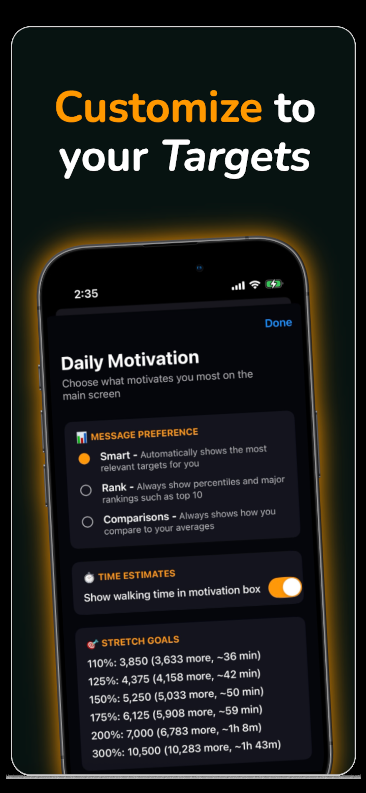 Screenshot 6 of StepGoals - Smart Step Counter (iOS)