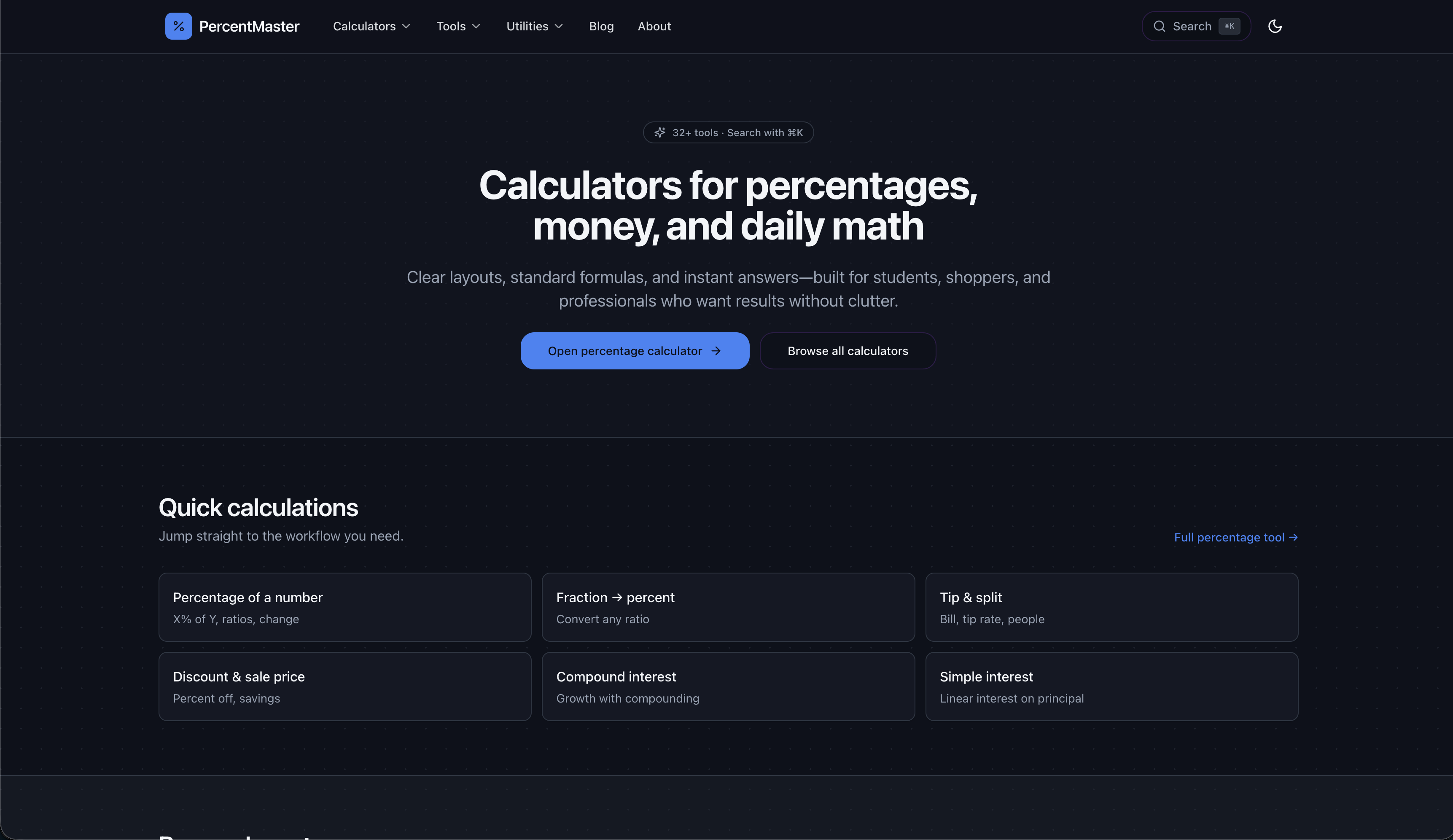 Screenshot 1 of PercentMaster