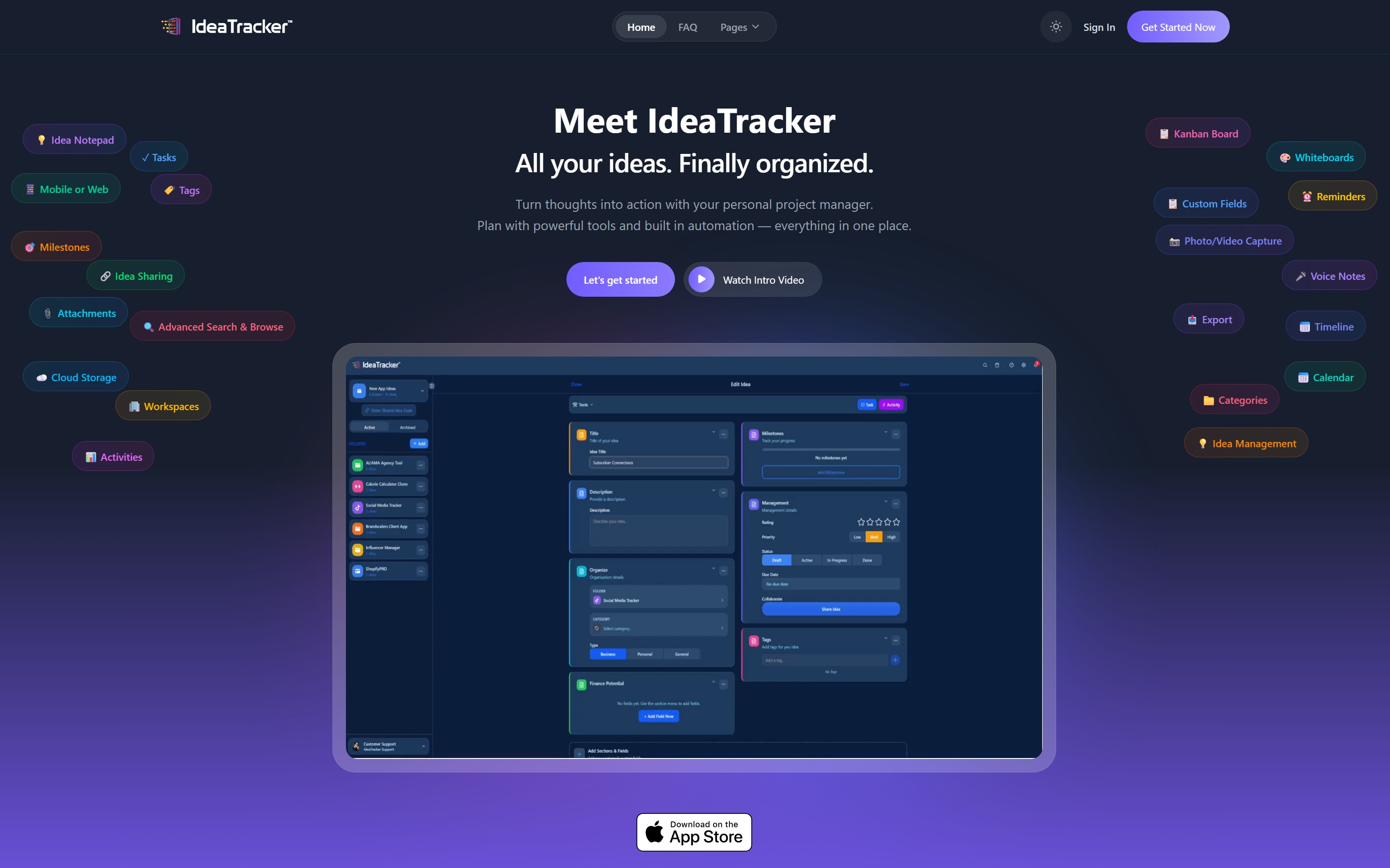 Screenshot 2 of IdeaTracker