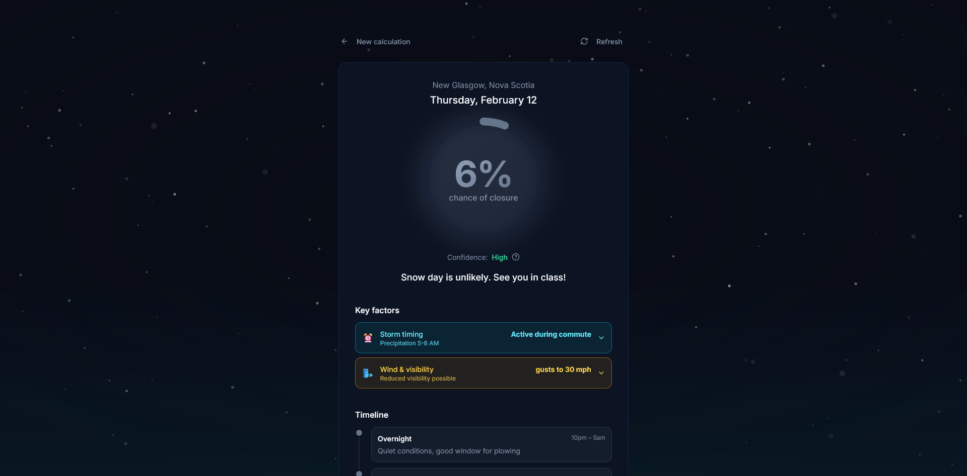 Screenshot 2 of Snow Day Chance