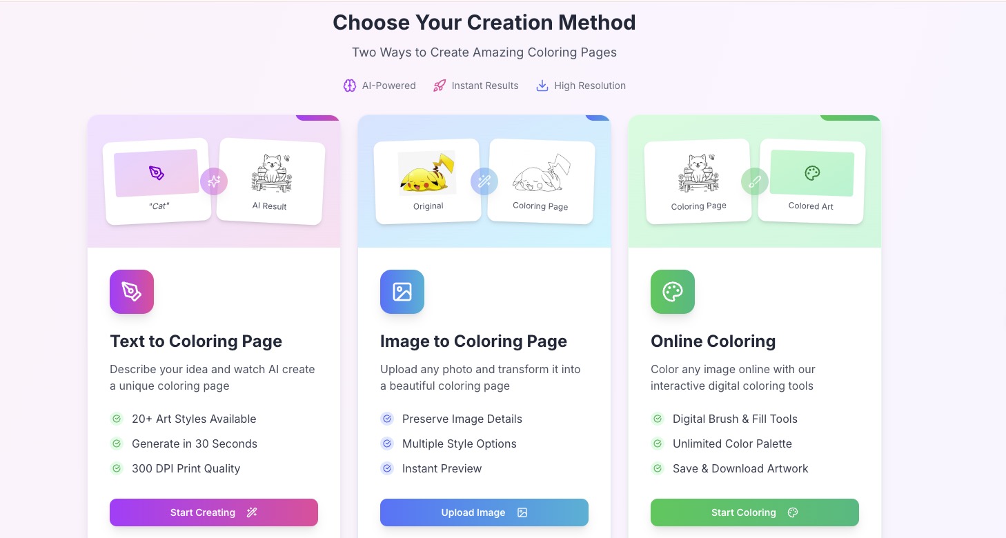 Screenshot 2 of AI Coloring Page Generator