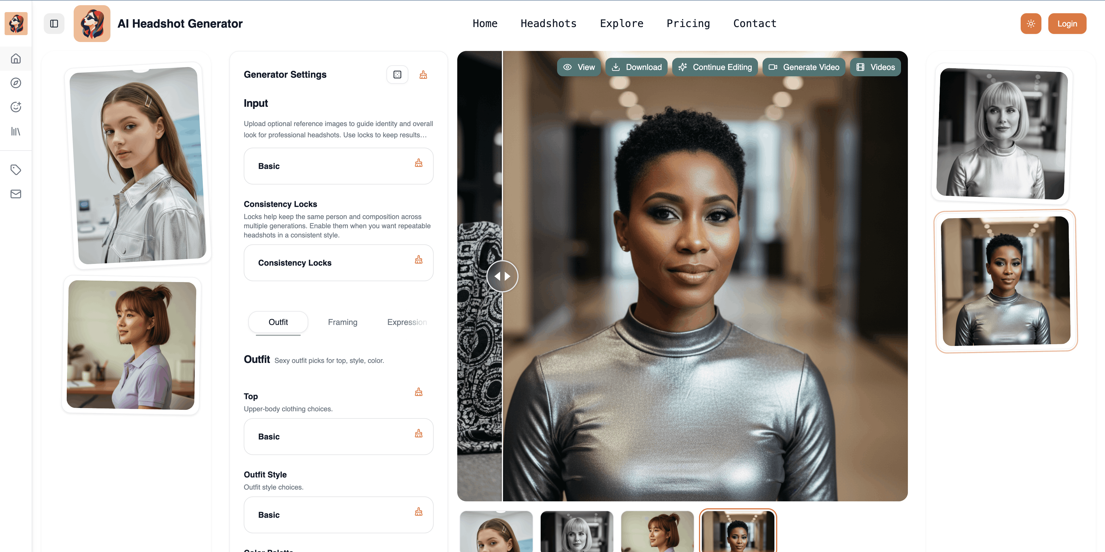 Screenshot 1 of AI Headshot Generator