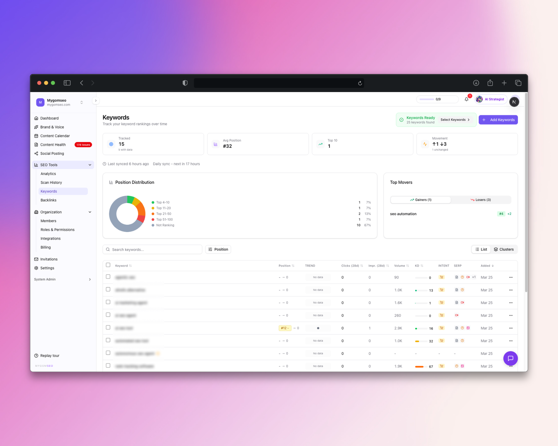 Screenshot 4 of Mygom SEO
