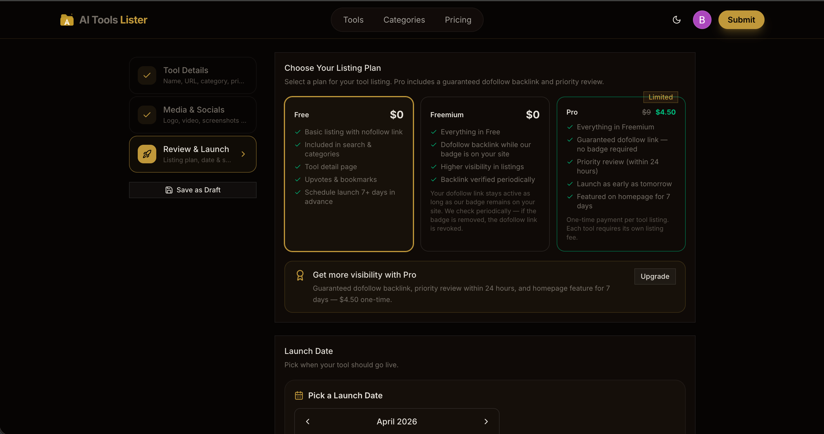 Screenshot 2 of AI Tools Lister