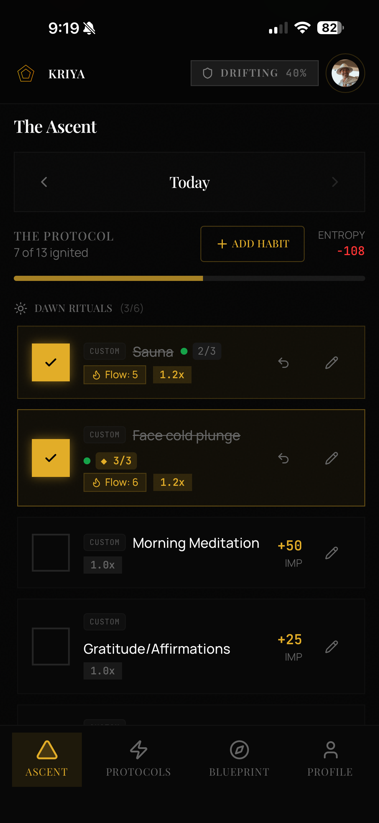 Screenshot 5 of Kriya | Daily Habit and Routine Builder