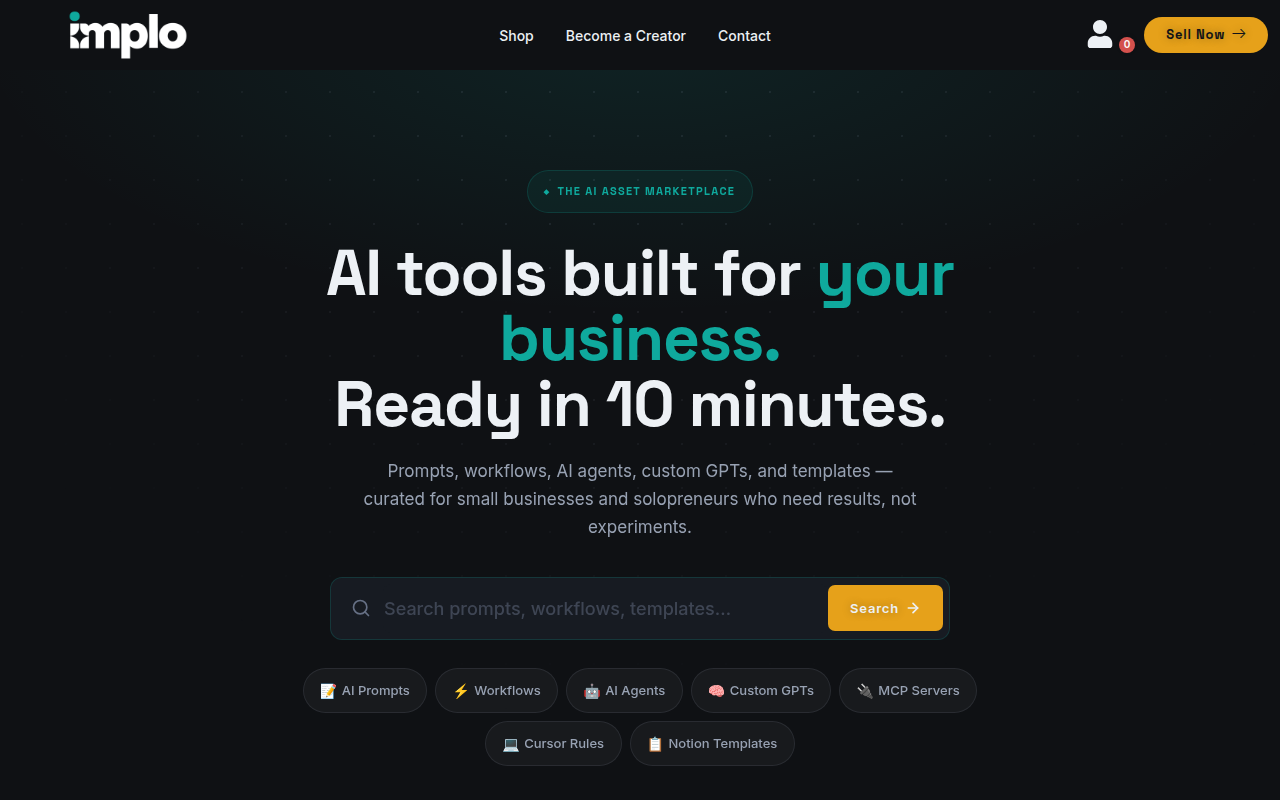 Screenshot 1 of implo.ai