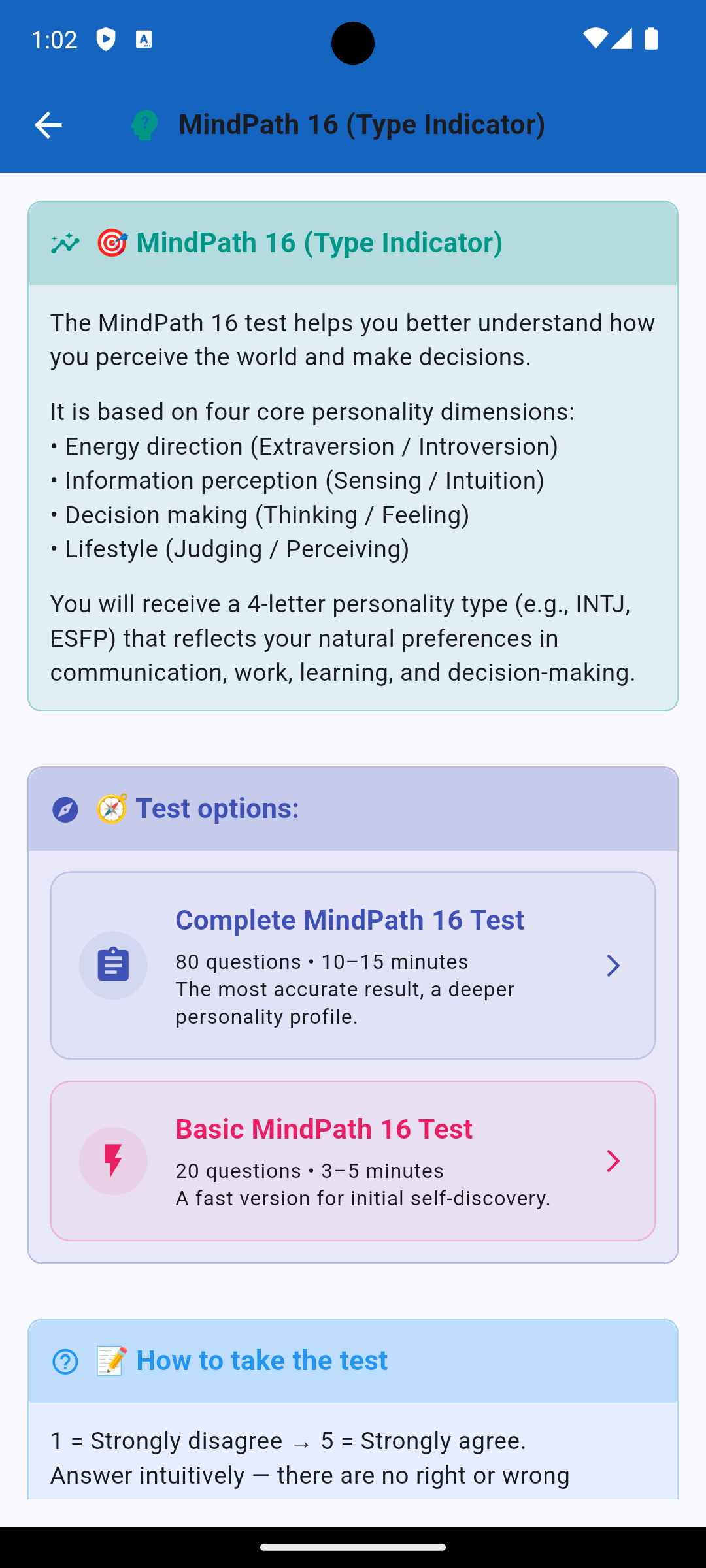 Screenshot 6 of Personality Compass