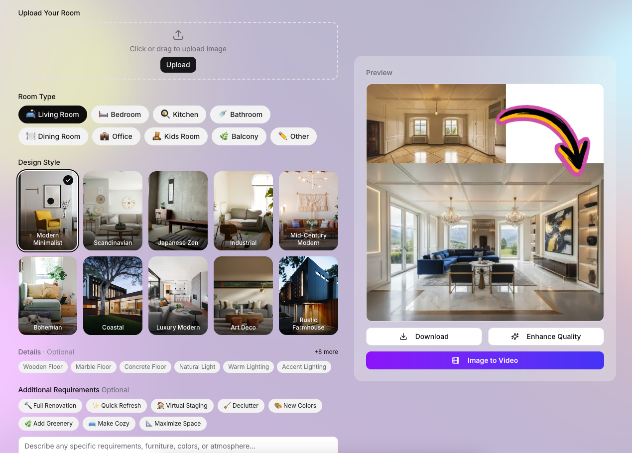 Screenshot 4 of AI Room Design Generator