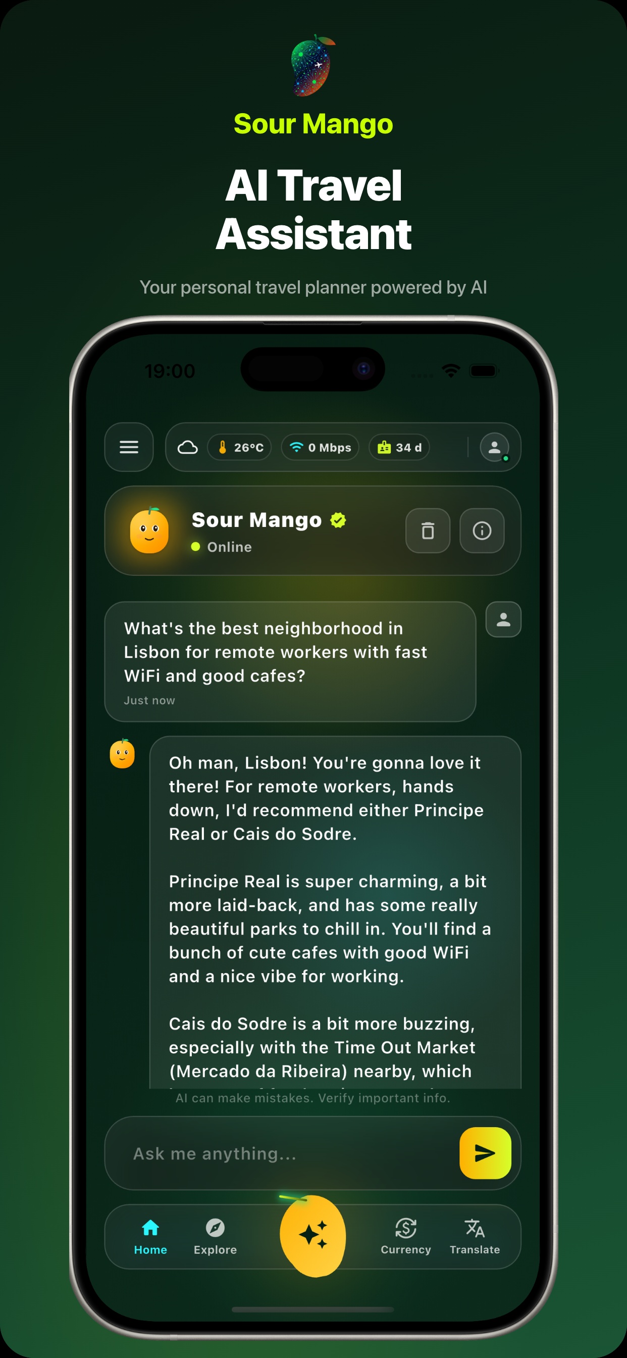 Screenshot 2 of Sour Mango: AI Travel Companion