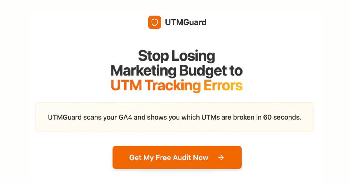 Screenshot 1 of UTMGuard - Stop Losing Marketing Budget