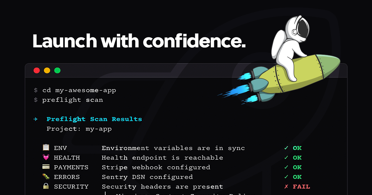 Screenshot 1 of Preflight.sh