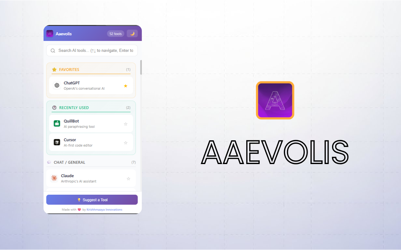 Screenshot 2 of Aaevolis AI Tools Hub