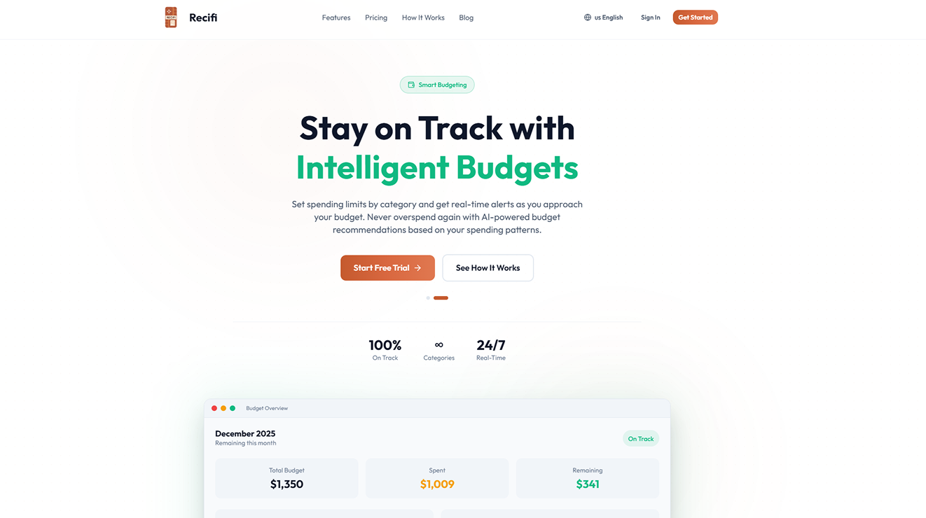 Screenshot 1 of Recifi - Smart Expenses Management