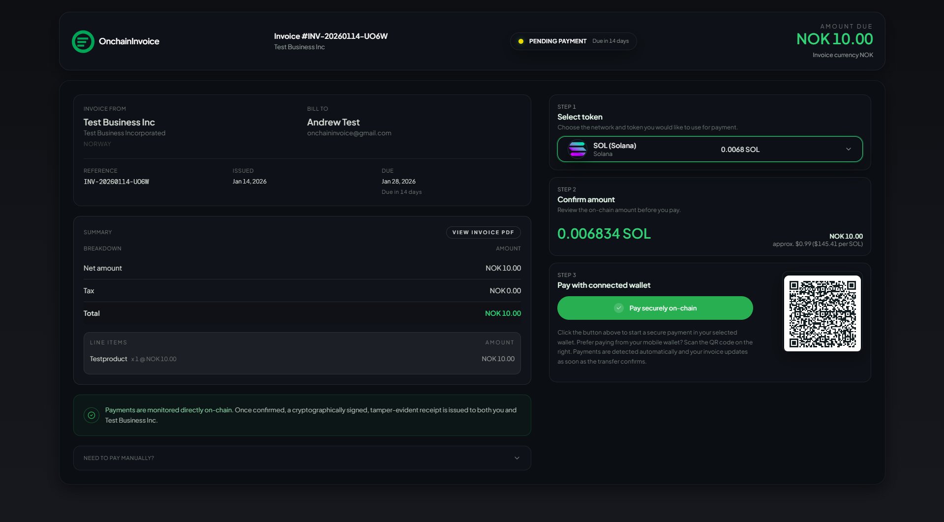 Screenshot 4 of OnchainInvoice