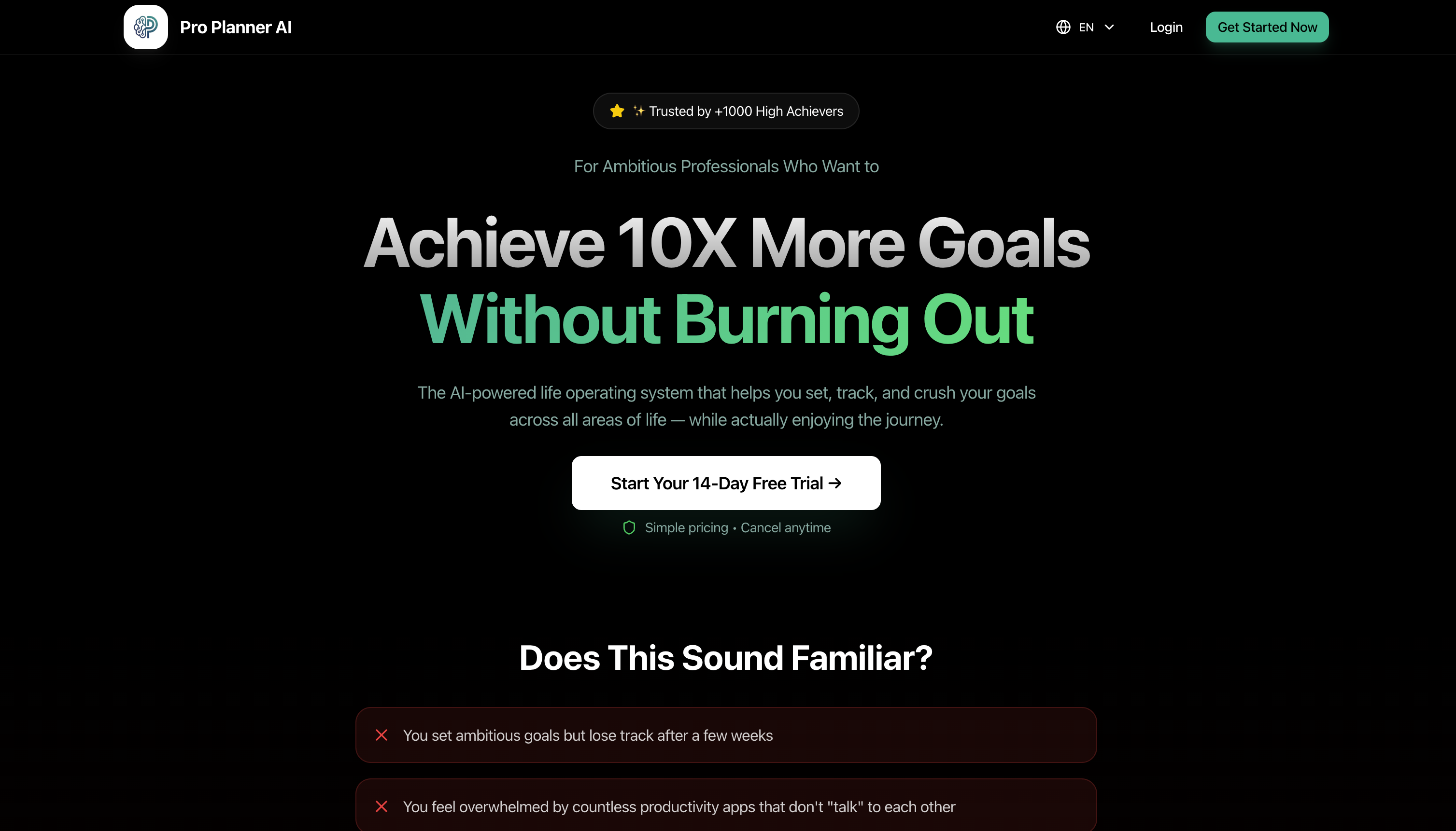 Screenshot 1 of Pro Planner