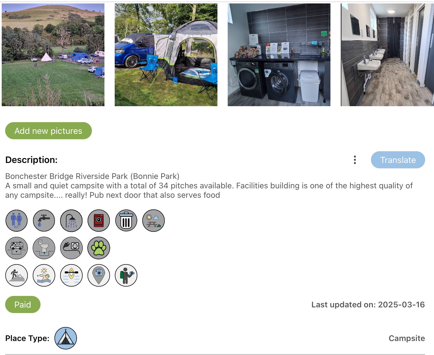Screenshot 8 of Camplocation app
