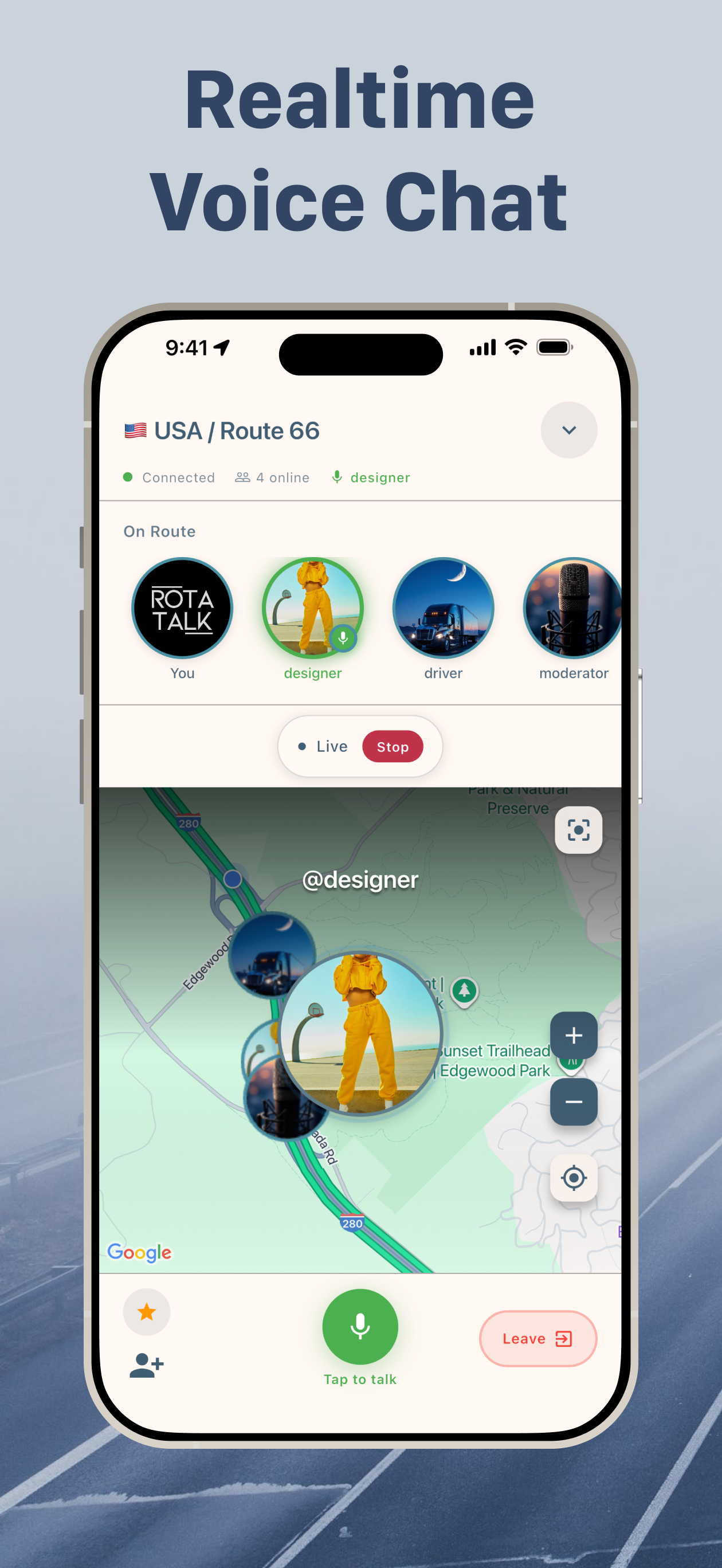 Screenshot 2 of RotaTalk Walkie Talkie for Truckers