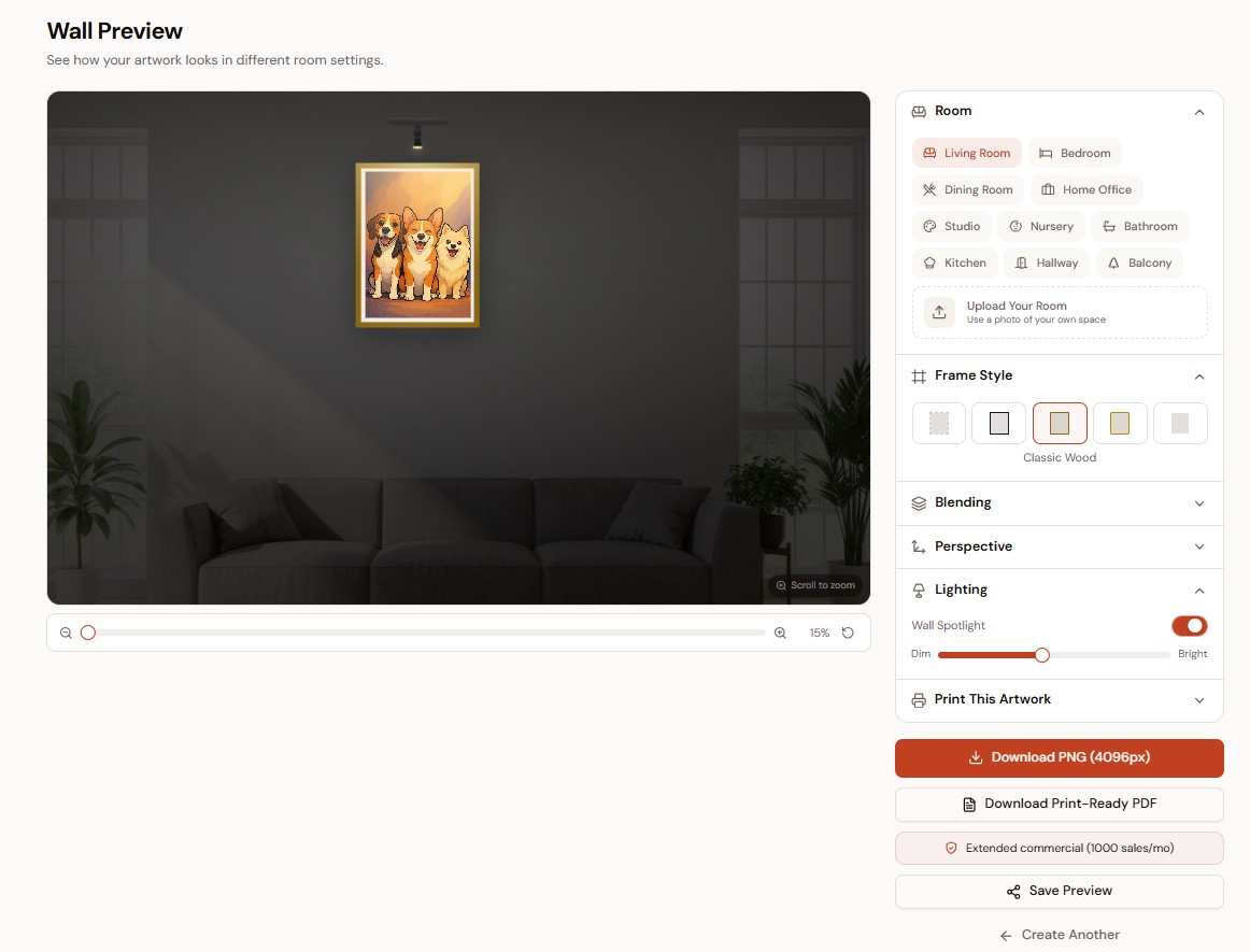 Screenshot 3 of Wallnora - AI Wall Art Creator