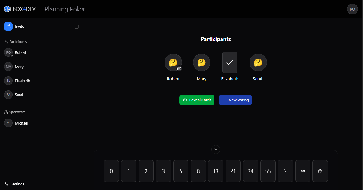 Screenshot 1 of Planning Poker Story Points Estimator