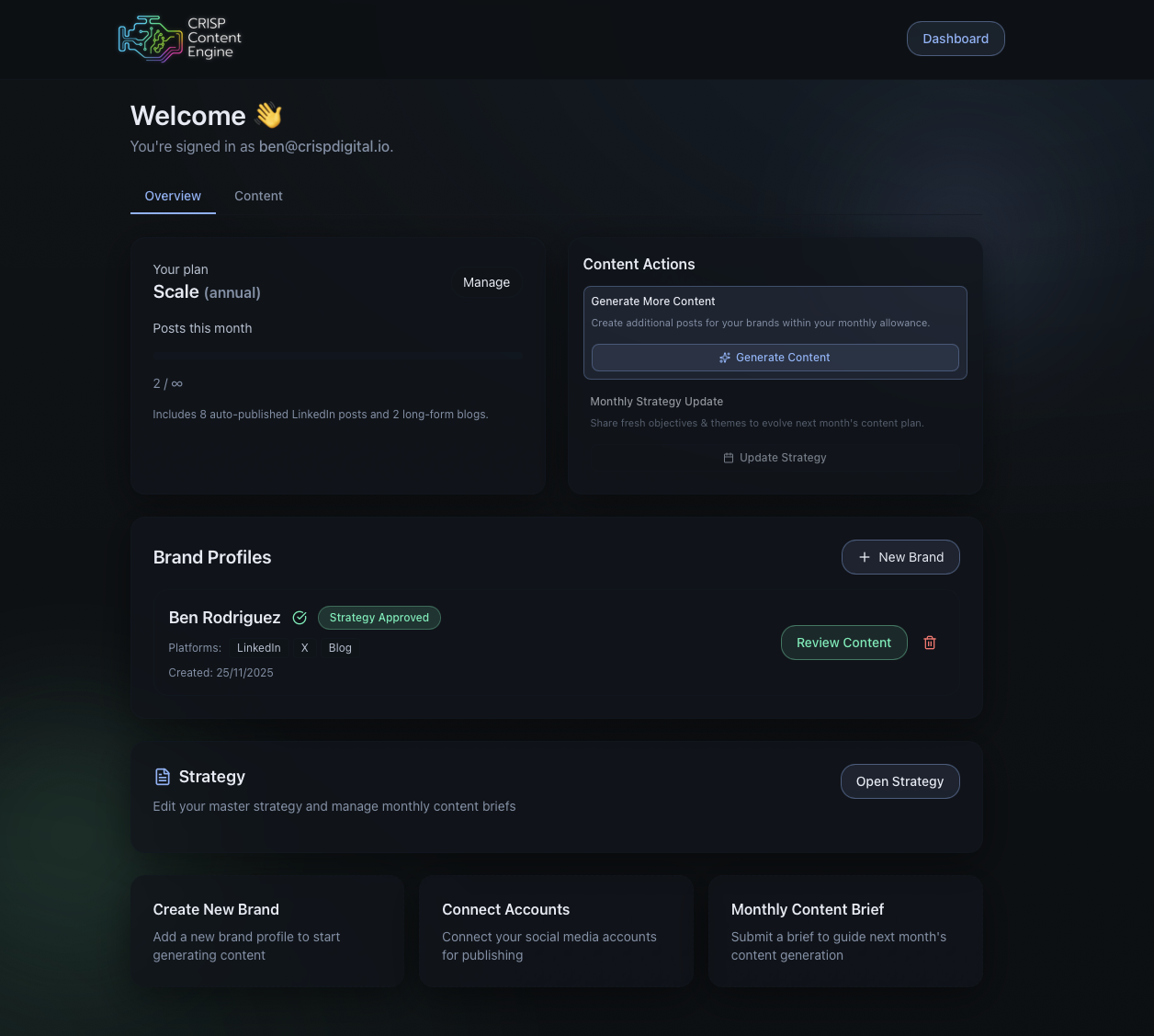 Screenshot 2 of CRISP Content Engine