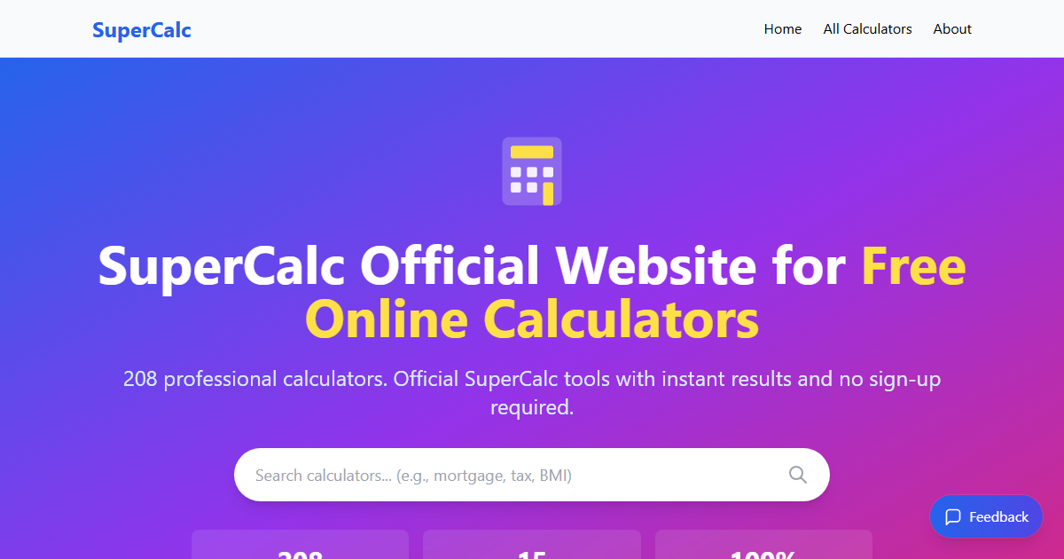 Screenshot 1 of SuperCalc
