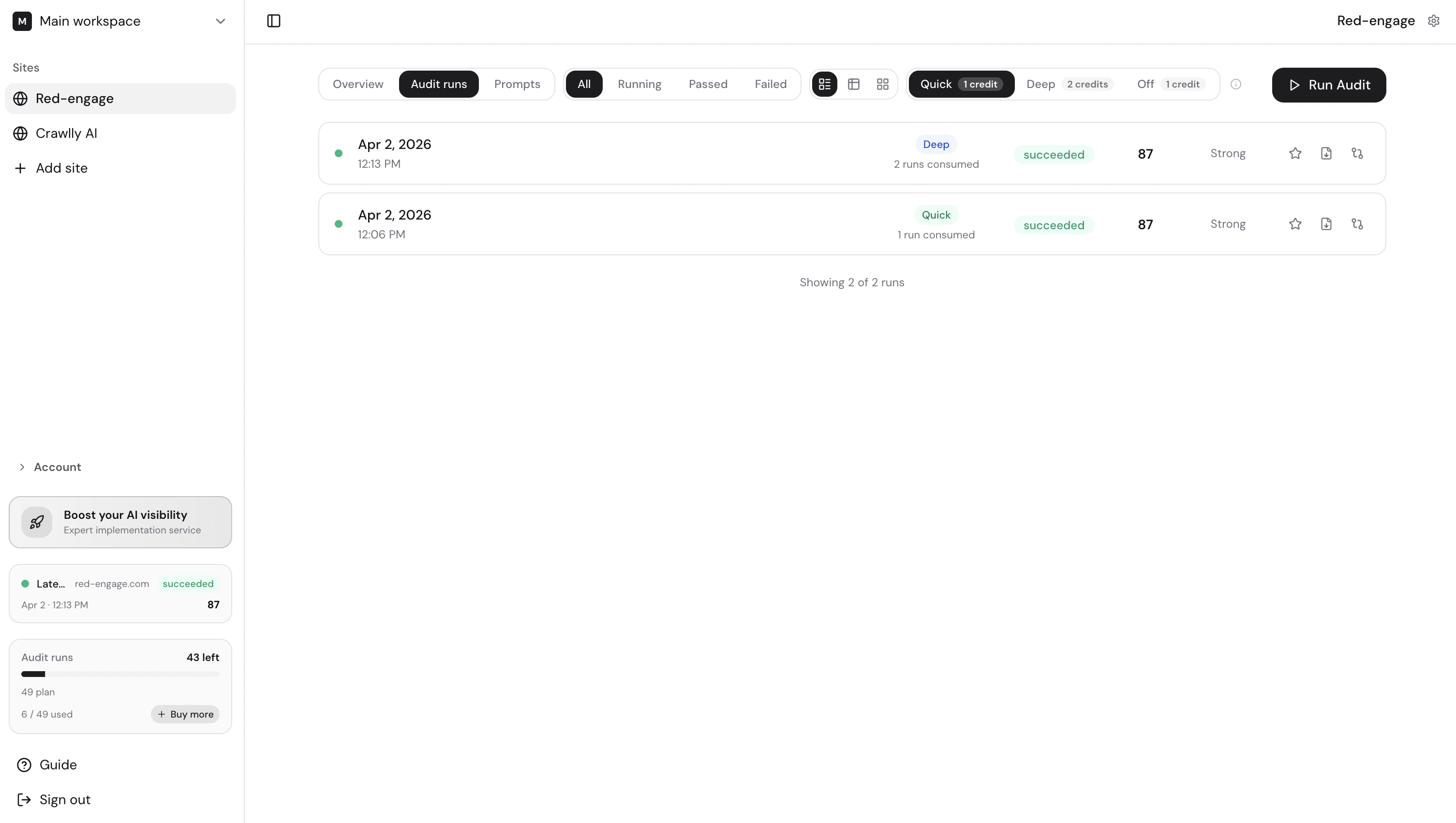 Screenshot 2 of Crawlly AI