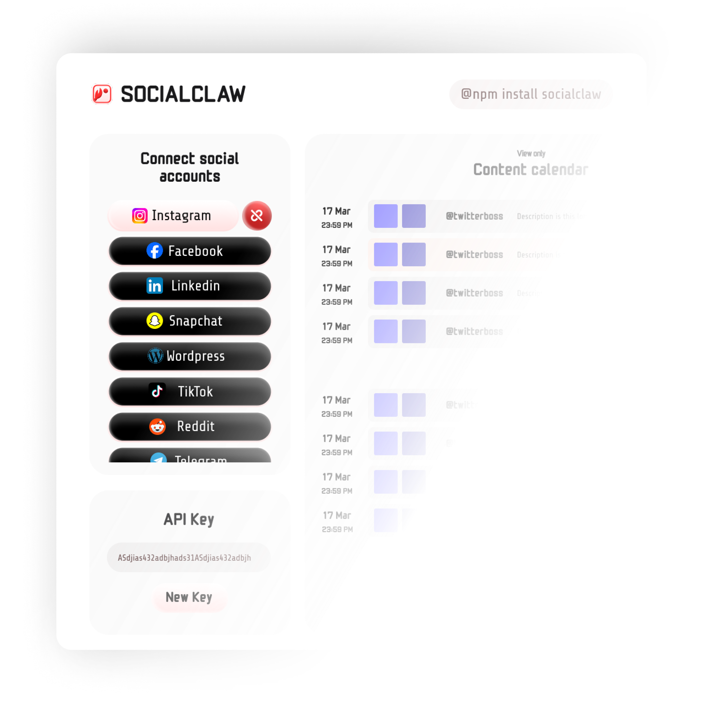 Screenshot 1 of SocialClaw