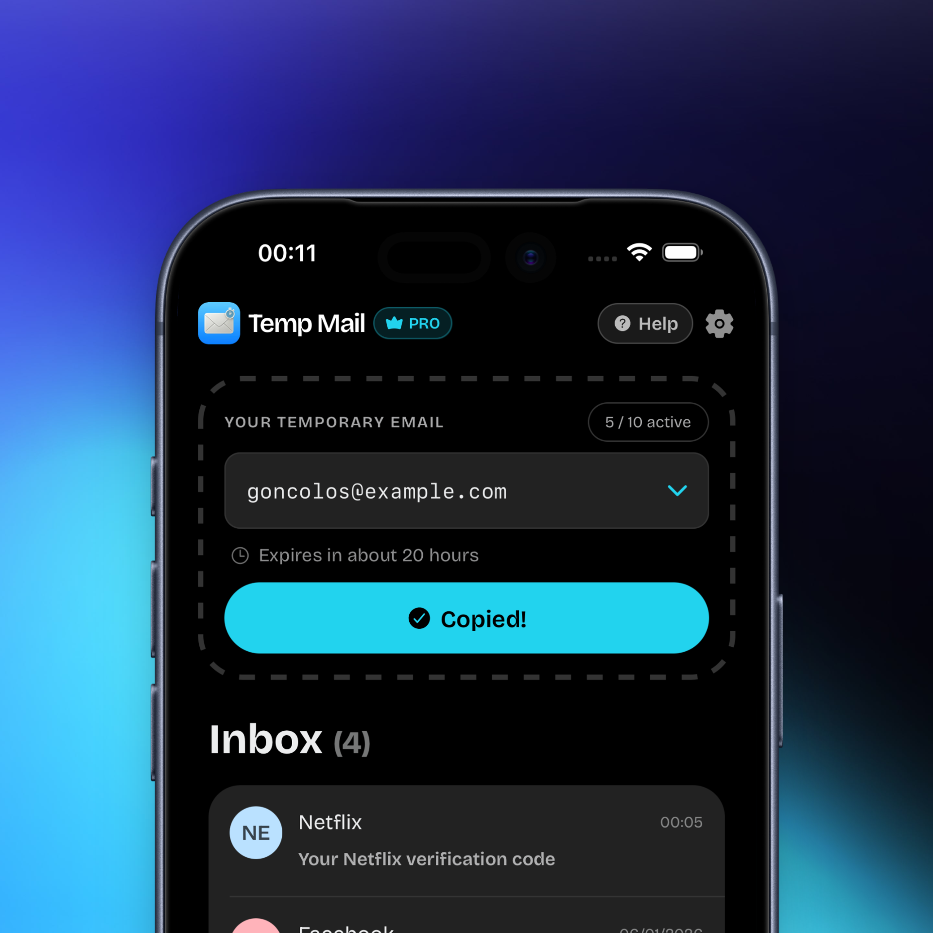 Screenshot 3 of Temp Mail - Instant Disposable Email