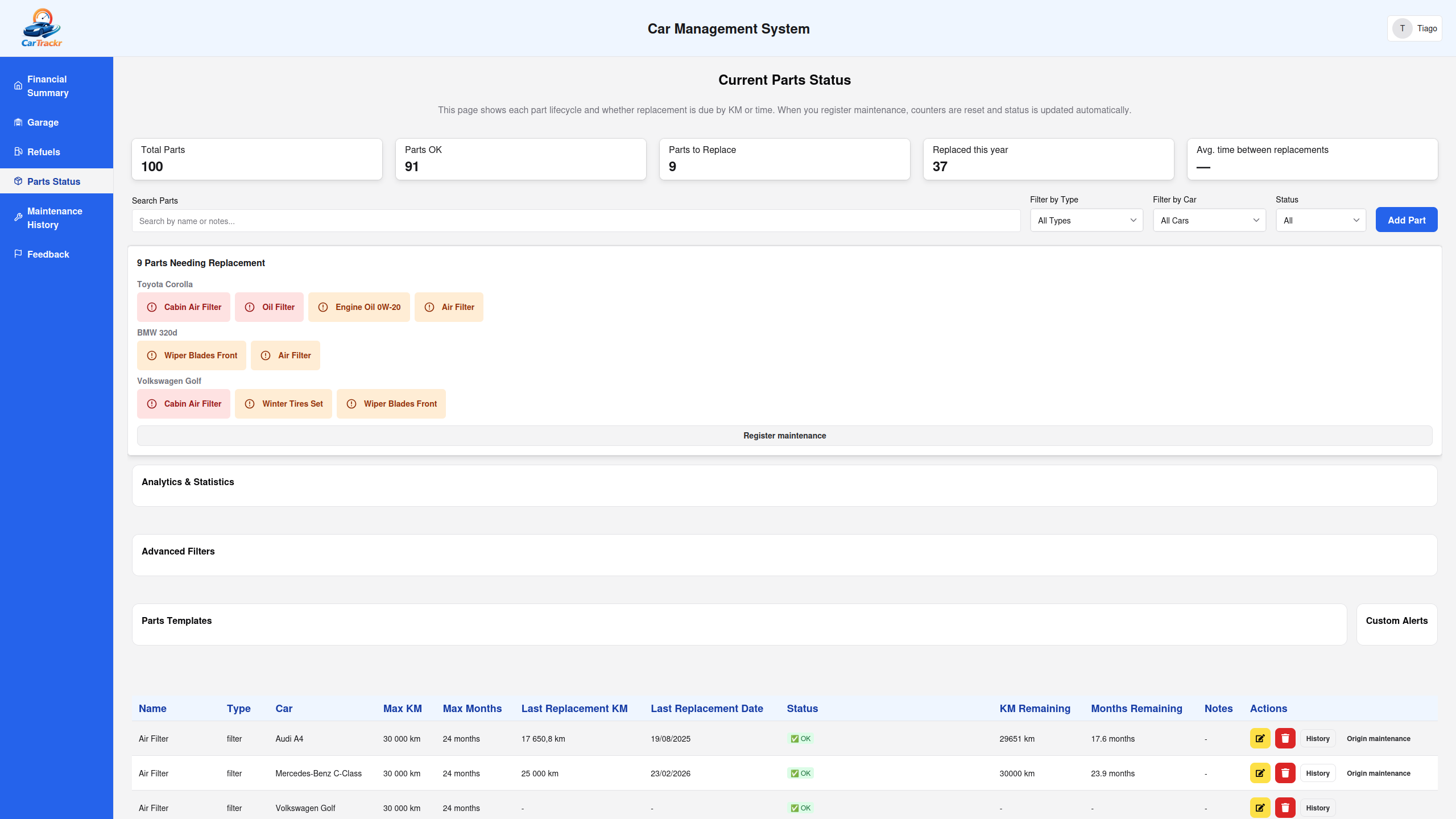 Screenshot 2 of CarTrackr