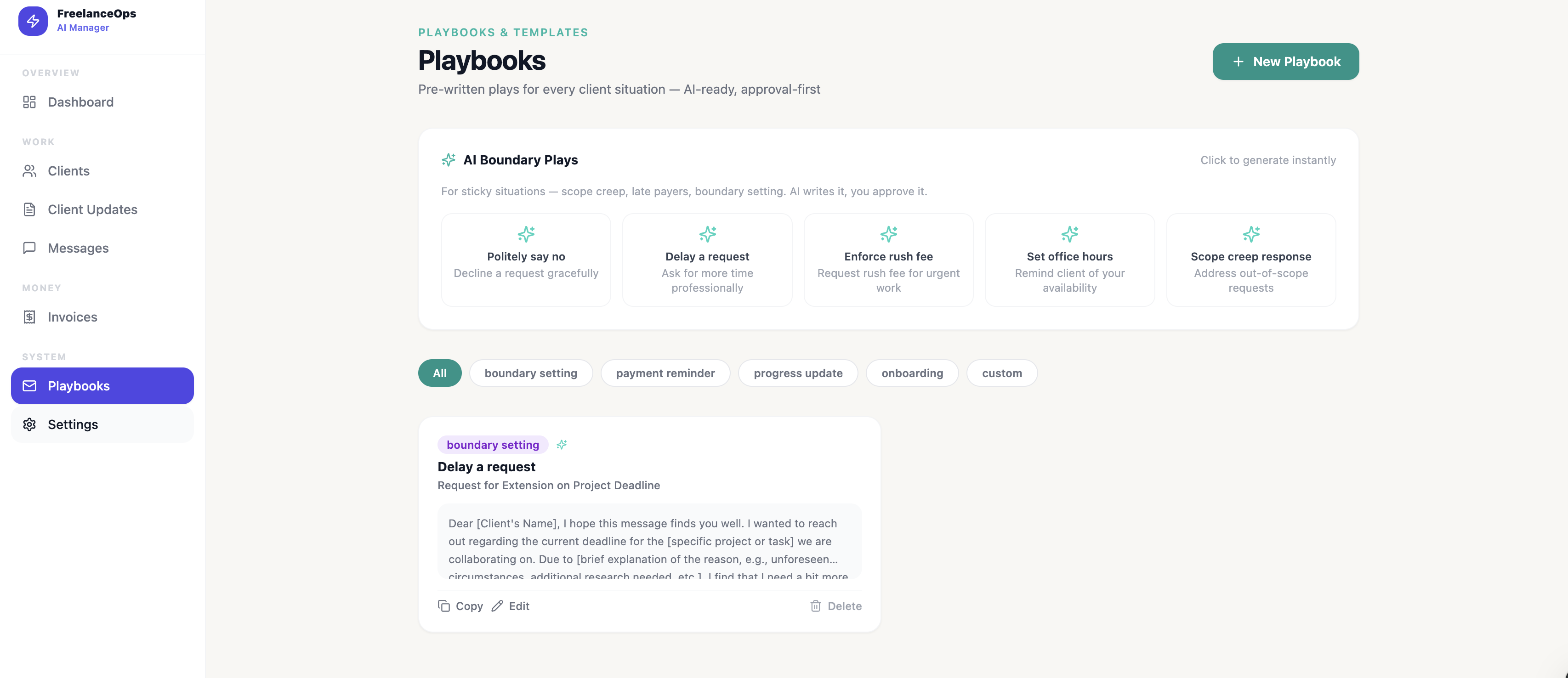 Screenshot 3 of AI Freelance Ops Manager