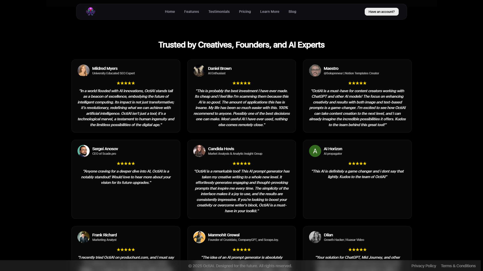Screenshot 4 of OctiAI — Prompt Engineering Services