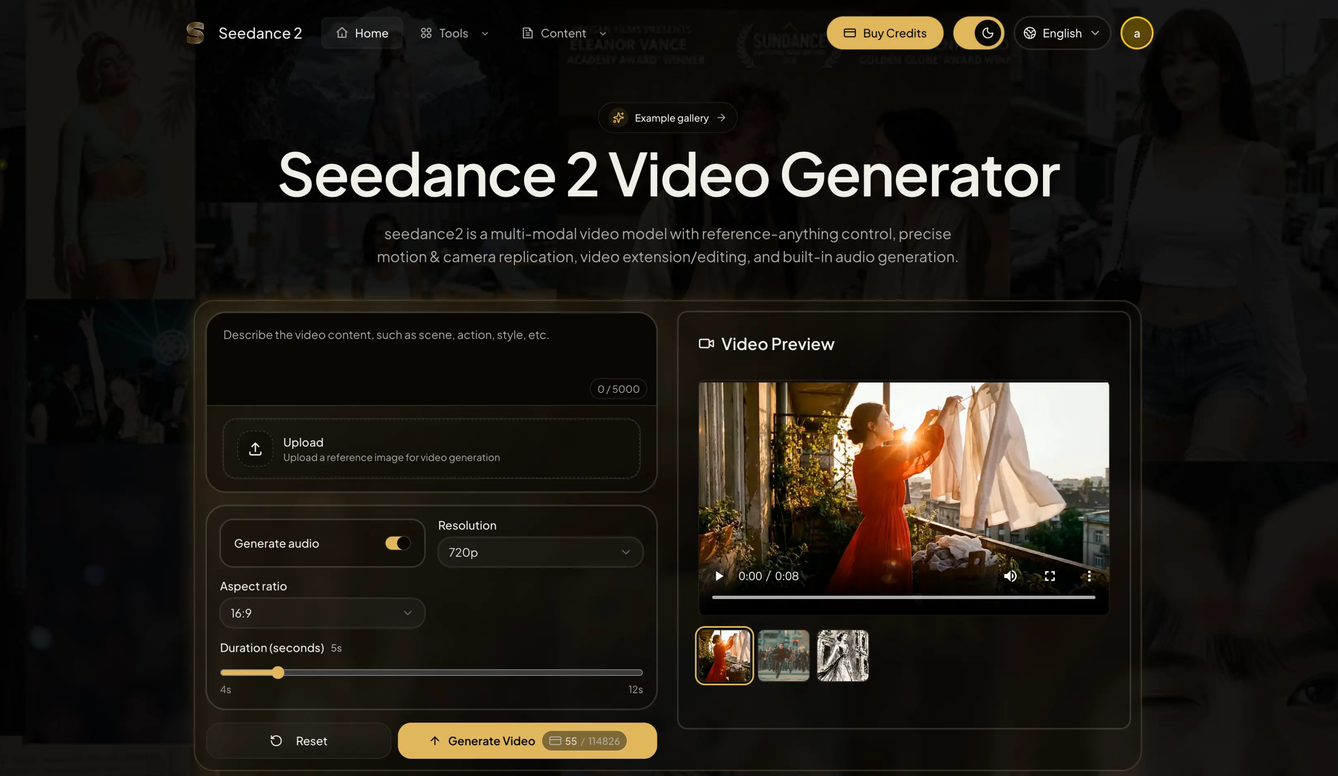 Screenshot 1 of Seedance 2 Video Generator