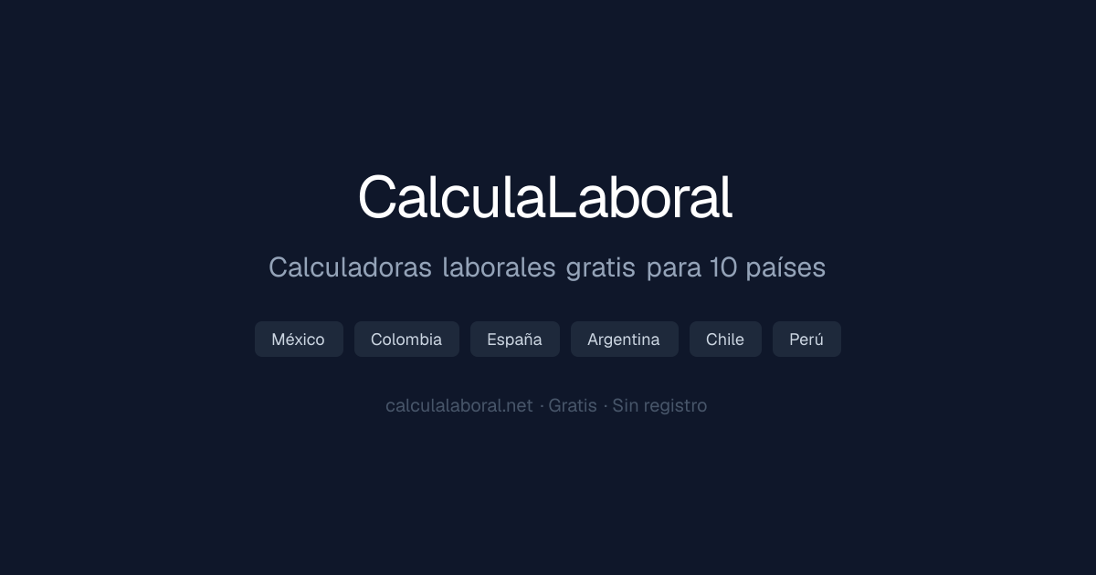 Screenshot 1 of Calculadoras Laborales Gratis 2026