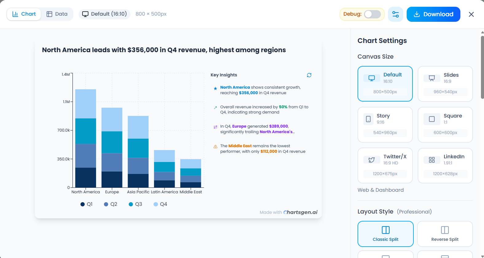 Screenshot 2 of ChartGen - Free AI Chart Generator